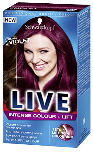 Schwarzkopf LIVE Intense Colour + Lift Permanent L76 Ultra Violet - Pack of 3