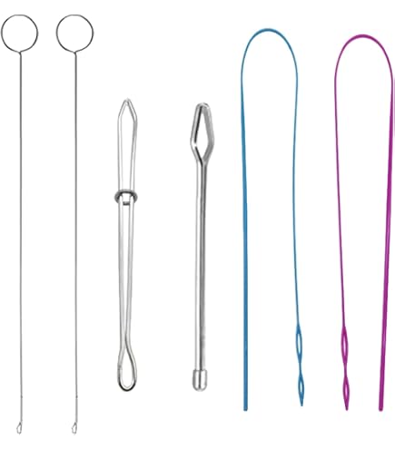 2pcs Enfile Aiguille Cordon, Enfile-Cordon à Ressort En Métal Enfile-Cordon Élastique Flexible Et Facile à Remplacer Pour Sweats à Capuche Pantalons Vestes Maillots