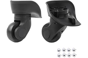NICOONE Roues de Valise,1 Paire Roues pour Bagages,Roues de Rechange de Bagages Valise roulettes pour Chariot Valise Malle (W041-2 S)