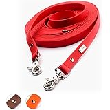 PetTec Schleppleine 10m aus Trioflex™, Rot, Wetterfest, Wasserabweisend, Robuste Hundeleine