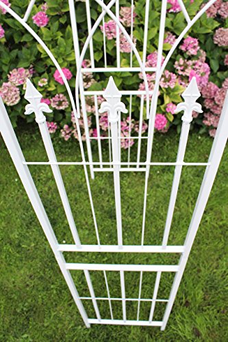 Rosenbogen Rankierhilfe Rosengestell Rankgestell Gartenbogen Torbogen Weiß - 3