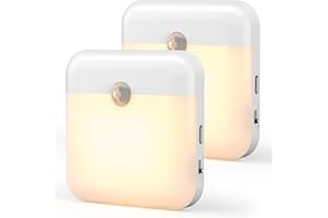 OUSFOT Lampka nocna LED, wewnętrzna lampa z czujnikiem ruchu, automatyczna lampka nocna z magnetycznym mocowaniem, lampka nocna dla dzieci, do pokoju dziecięcego, kuchni, przedpokoju, schodów, salonu