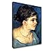 Produktbild "Portrait Of Woman In Blue" by Van Gogh, Kunstdrucke Leinwandbild Bild Malerei Wandbilder Canvas. Größe 20" x 30" - 51 x 76 cm.