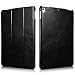 Produktbild iPad Pro 12,9 2017 Fall, ICARER Vintage Serie aus echtem Leder Folio Flip Smart Cover Leder Fall mit Auto Wake/Sleep Funktion [Magnetverschluss] Kickstand für Apple iPad Pro 12,9 2017 Modell (Schwarz)