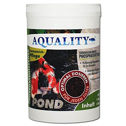 AQUALITY Fadenalgen-MINUS Phosphatentferner 500 g (Hochleistungs- Phosphatbinder für den Gartenteich. Es entzieht dem Teichwasser überschüssige Nährstoffe, die für einen Algenwuchs verantwortlich sind)