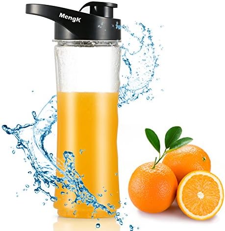 Drinking Water Bottle, MengK Tritan Bottle with Air-Tight Snap-Lock Closure,Flip Top To-Go Lid (600ml/20oz)