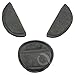 BELTS PADS SHOULDER STRAP & CROTCH cover UNIVERSAL Fits most buggy, stroller, car seat (Soft charcoal)