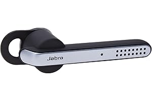 Jabra Q711351 Stealth UC MS Bluetooth-Mono-Headset für PC/Handy, Noise-Cancellation, dt. Sprachsteuerung, Multimedia/Musik/GPS-Streaming, Skype for Business-zertifiziert, anthrazit/silber, schwarz/silver/rot