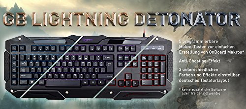 Preisvergleich Produktbild GB Lightning Detonator Gaming-Tastatur (DE-Layout)