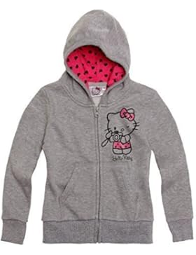 Hello Kitty grigio felpa con cappuccio da ragazza taglie da 2a 8anni