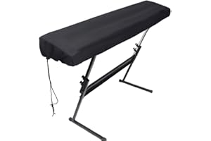 GHOPY Couverture de piano portable imperméable avec cordon réglable, couverture anti-poussière, piano pour clavier 88/61 (61 touches)