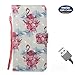 Price comparison product image Aireratze Galaxy J7 2017 case,J7 Pro cover, [Wallet Case] Premium Soft PU Leather Notebook 3D Surface Design Case ID Slot Slim Flip Skin Cover for Samsung J7 2017/J7 Pro(Flower)+USB cable