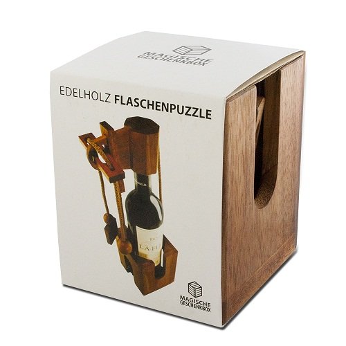 Edelholz Flaschenpuzzle – Geschenkverpackung für Flaschen - 5