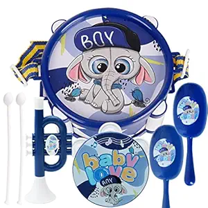 ZooBee Baby Musical Drum Set Safe and Non-Toxic ,Toddler Musical Instruments Shakers Percussion Tambourine Set for Baby Boy Baby Girl