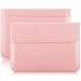 Produktbild MoKo 13.3 "Schutzhülle, [Upgrade-Version] PU-Leder-Laptop-Hülle für MacBook Air 13.3" / MacBook Pro (2017/2016) 13.3 "/ iPad Pro 12.9, mit Kartensteckplatz & Dokumententasche - Rose GOLD