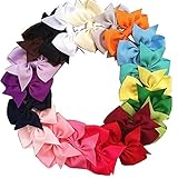 Prochive Boutique Baby Girls Kids Children Teens Hair Bows Alligator Clip Grosgrain Ribbon Headband 20 PCS