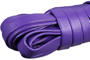 BLAUSKY Cordón de piel sintética de 15 mm x 5 m, correa de piel sintética, para manualidades, decoración, horquilla, color lila