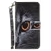 Produktbild LG K7 / LG K8 Hülle, Chreey [Lustige Tier] Serie Bookstyle PU Leder Flip Case Handy Schutzhülle Brieftasche Etui Schutz Tasche Cover mit Ständer Kartenfächer [Katzenaugen]