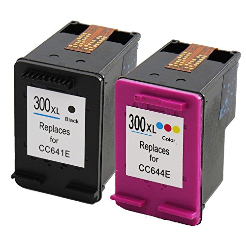 Colorstar 2er-Pack kompatible Druckerpatronen als Ersatz für HP 300 XL für HP Deskjet F4580 F4280 F2420 F2480 F2488 F4200 F4210 F4213 F4235 F4240 F4272 F4275 F4280 F4500 F2400 F4583, HP Envy 110 120 114 Patronen