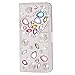 Produktbild Chreey Samsung Galaxy S7 Hülle, DIY Bunte Glitzer Strass Rhinestone Acryl Perle Herzförmige Dekoration Weiß PU Kunstleder Schutz Handytasche Luxuriös Süße Flip Wallet Handyhülle