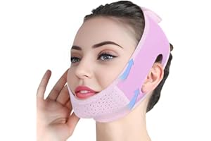 XBFOCNH Fascia sollevamento viso,Cintura per il viso,per Massaggio contorno viso Lifting Maschera rassodante,Viola