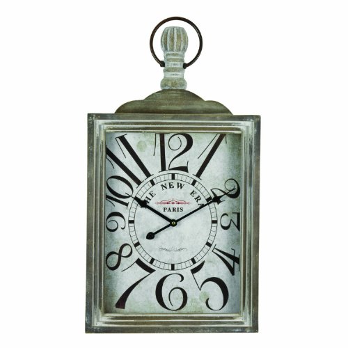 LARGE VINTAGE ANTIQUE NEW ERA PARIS POCKET WATCH STYLE WOOD WALL CLOCK - 72cm - EXCELLENT QUALITY & VALUE