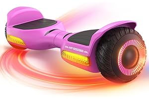 Gift Gadgets G1 Lite Velocity Pink Hoverboard | 6.5-Inch Self-Balancing Scooter with Bluetooth Speaker, LED Wheels, and Lights | Balance Hover Board for Kids & Adults