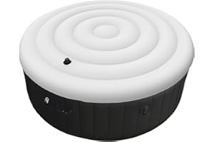 VniYors Whirlpool Abdeckung Rund, 1.35 M Aufblasbare Poolabdeckung, Regenfest Und ReißFest, Aufblasbarer Whirlpool FüR Den AußEnbereich Whirlpool ZubehöR (135cm)