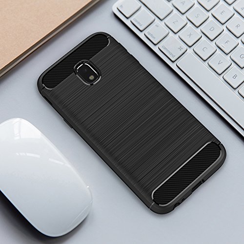 Funda Samsung Galaxy J3 2017  AICEK Negro Silicona Fundas Para Samsung J3 2017 Carcasa Galaxy J3 2017 Fibra De Carbono Funda Case  5 0 Pulgadas SM-J330F 