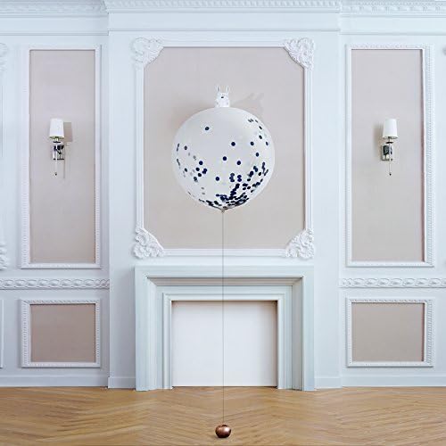 36" Confetti Balloons oversized Latex Balloon (Blue)