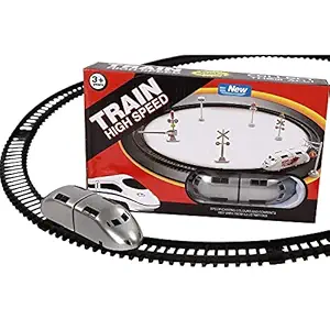 Catron Metro Electric Railway Toy Train Set with Track for Kids Battery Operated with Sound (Train)