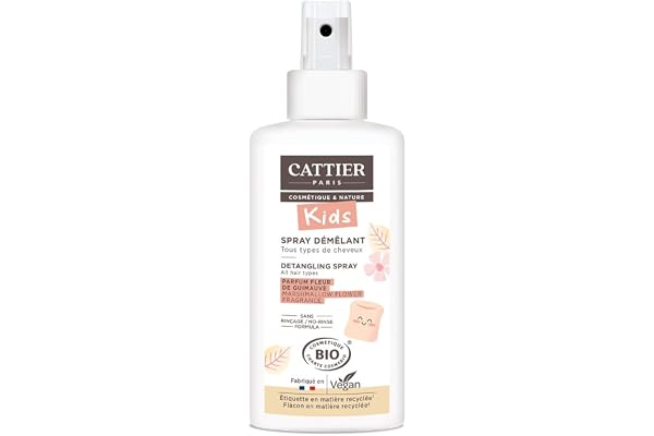 Cattier kids spray démêlant parfum fleur de guimauve 200ml