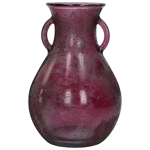 KERSTEN · Glas-Vase ' recycled ' 24cm · burgunder-rot