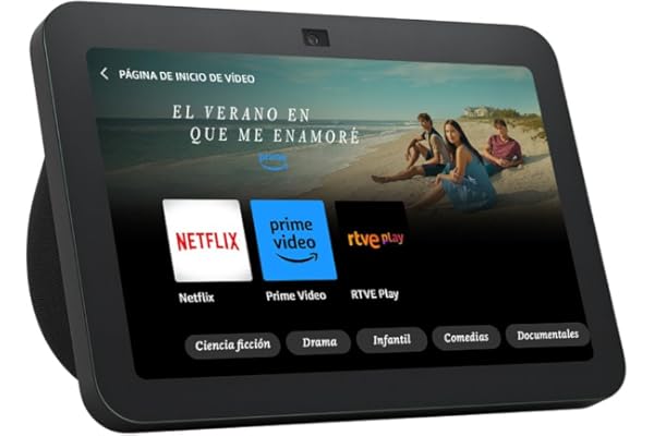 Echo Show 8 (3.ª generación, modelo de 2023) | Pantalla táctil inteligente de alta definición con audio espacial, controlador de Hogar digital y Alexa | Antracita
