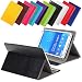 Produktbild Universal elegante Kunstleder-Tasche für verschiedene Tablet Modelle (9 /10 /10.1 Zoll, Schwarz) Größe Schutz Case Hülle Cover Neigungswinkel verstellbar, mit Gummibandverschluss in gleicher Farbe