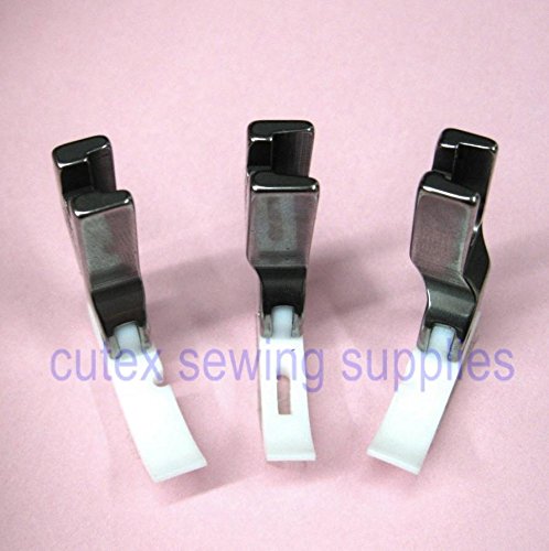 CUTEX SEWING High Shank Teflon Narrow Zipper Foot Set - Center, Left & Right Presser Foot by Cutex Sewing Supplies