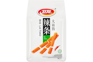 STARRY MART Wei Long Big La Tiao (Hot Strip) Chewy Asian Spicy Snacks 卫龙辣条小零食 400g