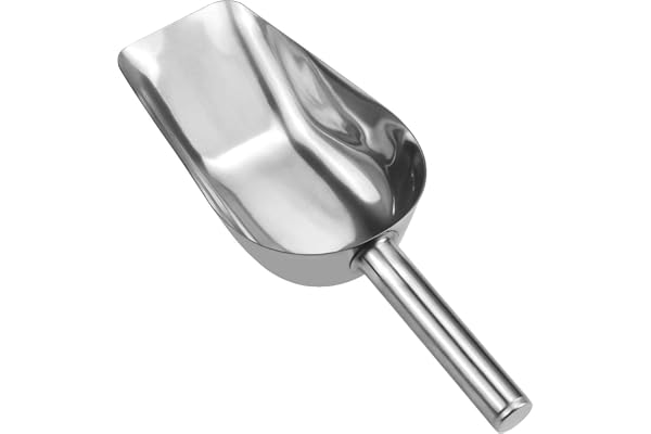 Pelle Alimentaire Cuillère à Glace Pelle en Acier Inoxydable Pelles à Nourriture Pelle de Sucrerie Multifonction à Glace Grain Patisserie Sucre Bonbons pour Mariages Fêtes Bar Cuisine
