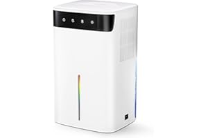 MACCHIATTO Luftentfeuchter Elektrisch 2600ML, Reduzierte Nachttöne & Farblicht mit Abtauung, Effizienter Raumentfeuchter gegen Feuchte in Küche/Keller