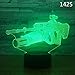 Price comparison product image Nachtlicht Txxzn 3D Led Nachtlicht Mit Buletooth Lautsprecher Option Acryl Gun Muster USB Tischlampe Kinder Geschenk Touch Schalter Nachtlicht Mit Remote 1425