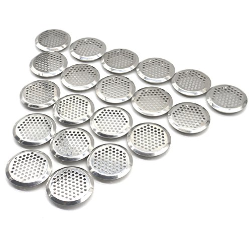 EMOTREE 20er 65mm Lüftungsgitter Rund Kamin Luftgitter Edelstahl Silber Lüftung Gitter - 4