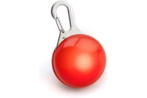 PRECORN Pendiente Luminoso LED en Rojo para Perros, gatas, arnés para Perros Collar Luminoso