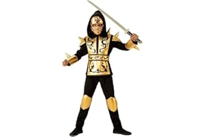 RUBIE'S Rubies 641143-M Ninja Dragon Gold Kostüm für Kinder, Größe 5-7 Jahre