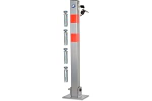 Crystals Heavy Duty Key Lockable Folding Parking Barrier Car Park Security Driveway Bollard Post Pole with 3 Keys (1)