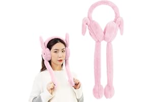 ZJILIXIA Ohrenwärmer Winter Kaninchen Ohrenschützer,Faltbare Ohrenwärmer Damen Winter Plüsch Ohrenschützer,Plüsch Ohrenschützer Für Den Winter,Kaninchen Ohrenschützer,Ohrenwärmer Ski