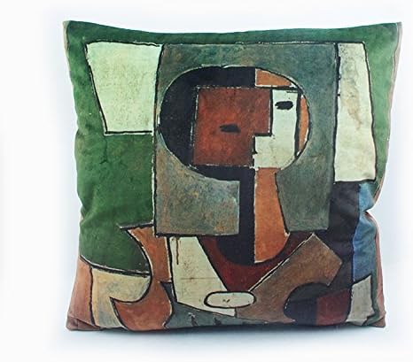 Green Digital Print Picasso Abstract Oil Portrait Paint High End Velvet Cushion Cover Pillow Case Throw