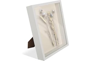 SEPKUS Marcos con Profundidad 3D Marcos de Fotos Marco 3D con Vidrio Orgánico Marcos para Cuadros 3D Caja de Madera Marco 3D Pequeño para Medallas Flores Secas Souvenirs Fotografías (22 X 27 cm)