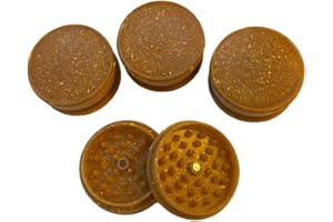 S STUARTS DIRECT LIMITED Plastic Herb Grinder 3 Part Shark Teeth Assorted Colours, 60mm 3 Piece Herb Grinders, Portable and Pocket Size, Smell Proof Airtight Stash Compartment, Random Assorted Colours