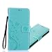 Produktbild Samsung Galaxy S8 Plus Hülle, Samsung Galaxy S8 Plus Schutzhülle, Alfort Carving Lederhülle Fashion Design Premium PU Leder Hohe Qualität Tasche Case Cover Kasten Abdeckung Wallet für Samsung Galaxy S8 Plus 6.2" Smartphone Funktion Standfunktion Unterstützte Telefone und Magnetverschluss mit Schmetterling ( Grün )