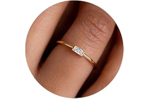 Aidenn Gold Birthstone Rings for Women Non Tarnish 14K Gold Plated Stackable Ring Dainty Teen Girls Mothers Birthday Gifts Engagement Wedding Promise Rings Gemstone Jewellery Sizes N, Q, S